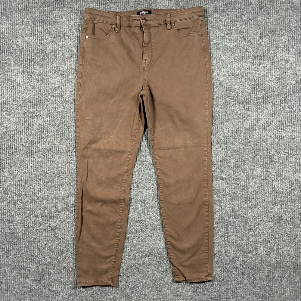 Buffalo David Bitton Hanna High Rise Skinny Stretch Jeans 12/32 Brown Denim